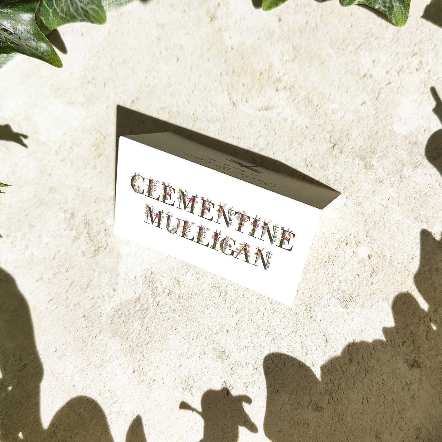 Cottage Garden Letters Place Cards