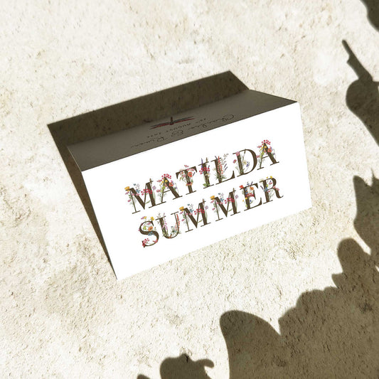 Cottage Garden Letters Place Cards