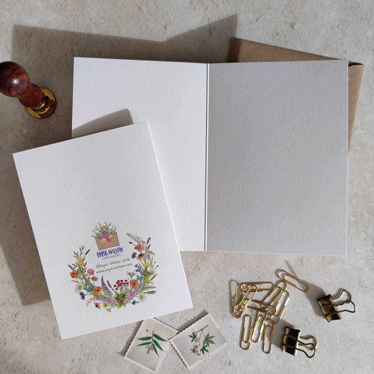Cottage Garden Wildflowers Personalised Wedding Card