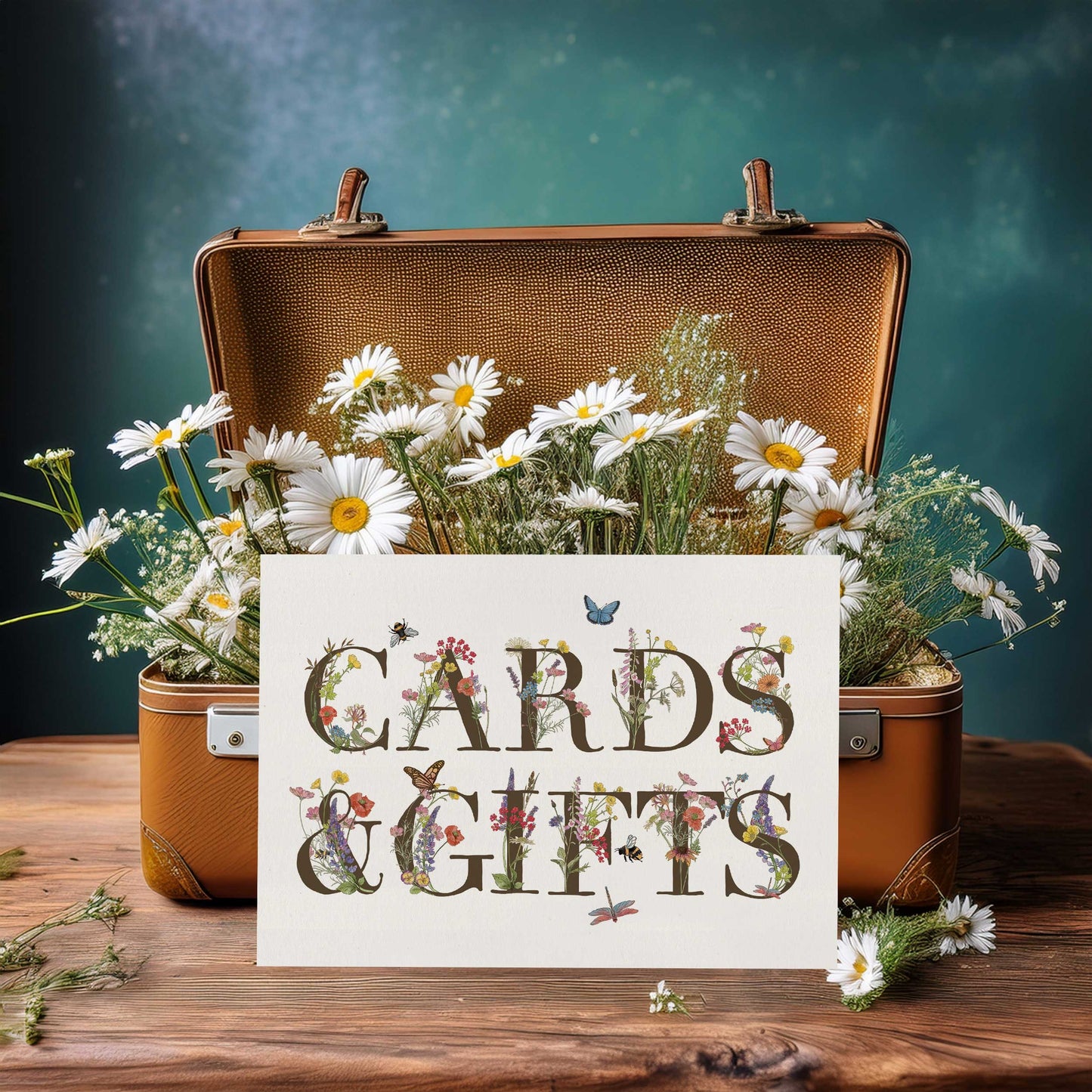 Cottage Garden Floral Cards & Gifts Sign