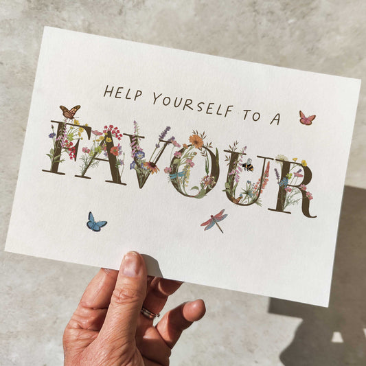 Cottage Garden Floral Favours Sign