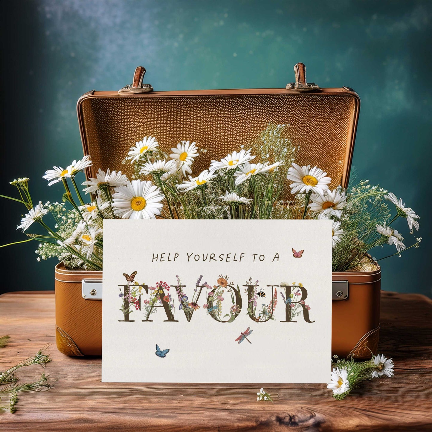 Cottage Garden Floral Favours Sign