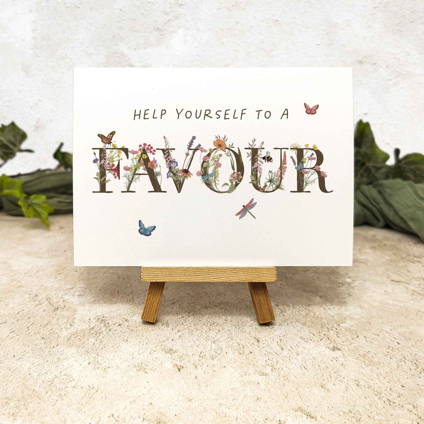 Cottage Garden Floral Favours Sign