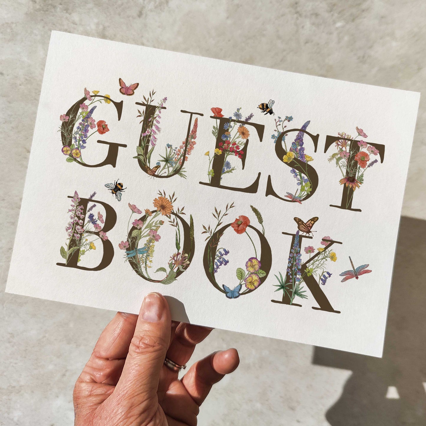 Cottage Garden Floral Guest Book Sign