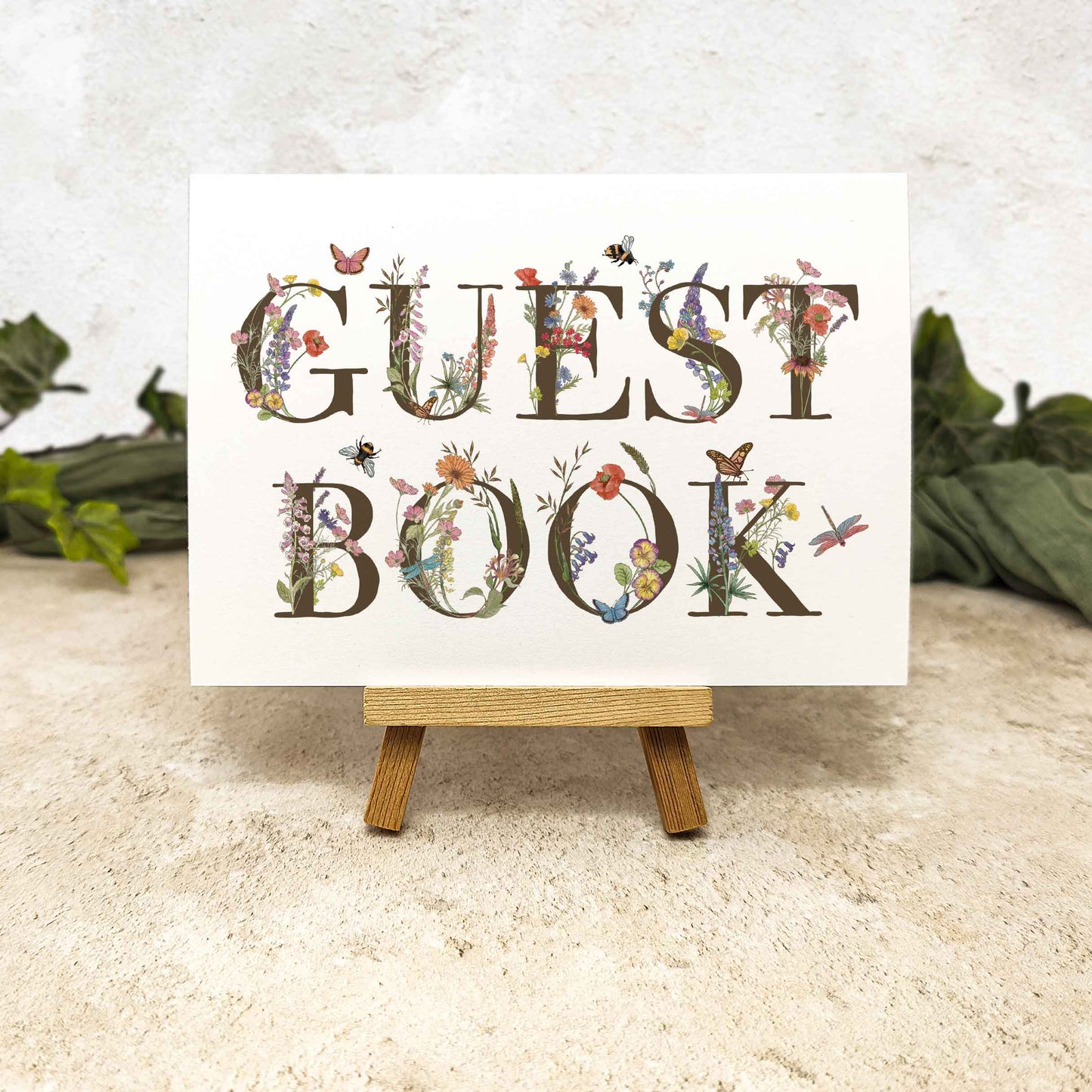 Cottage Garden Floral Guest Book Sign