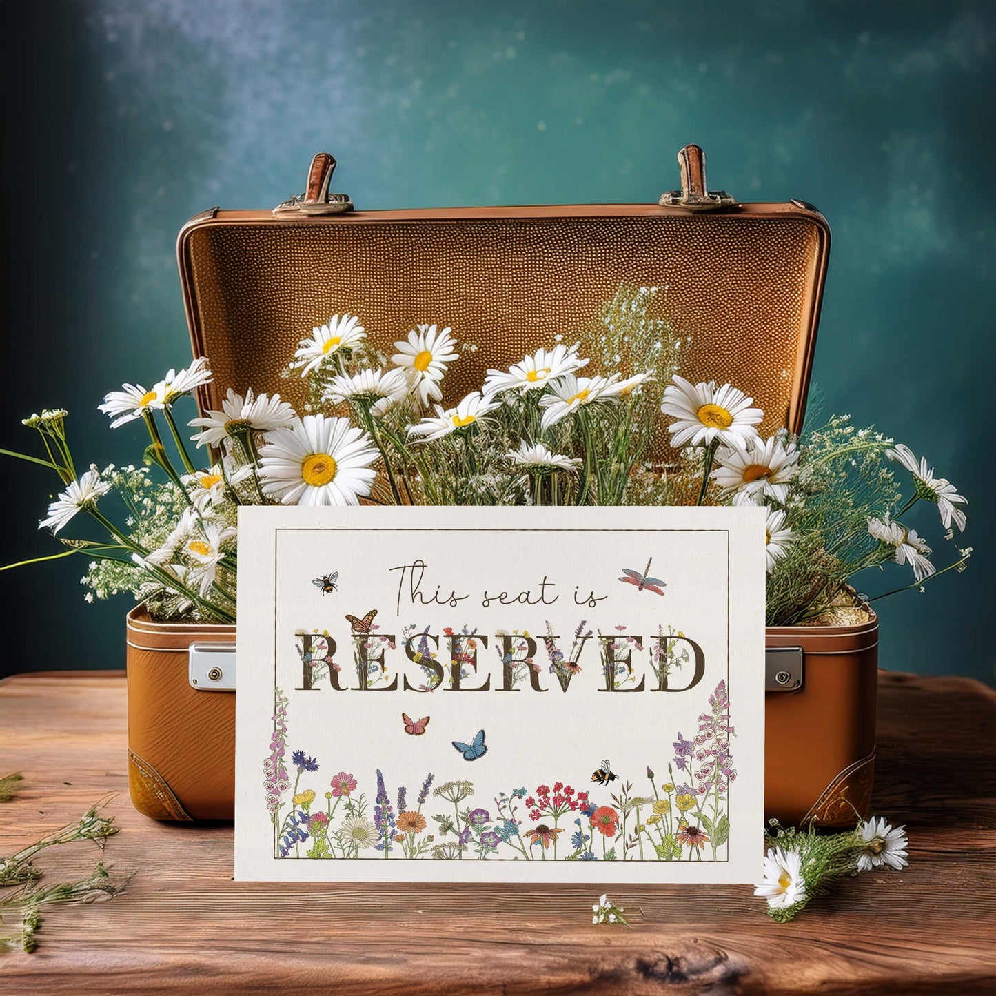 Cottage Garden Floral Reserved Sign