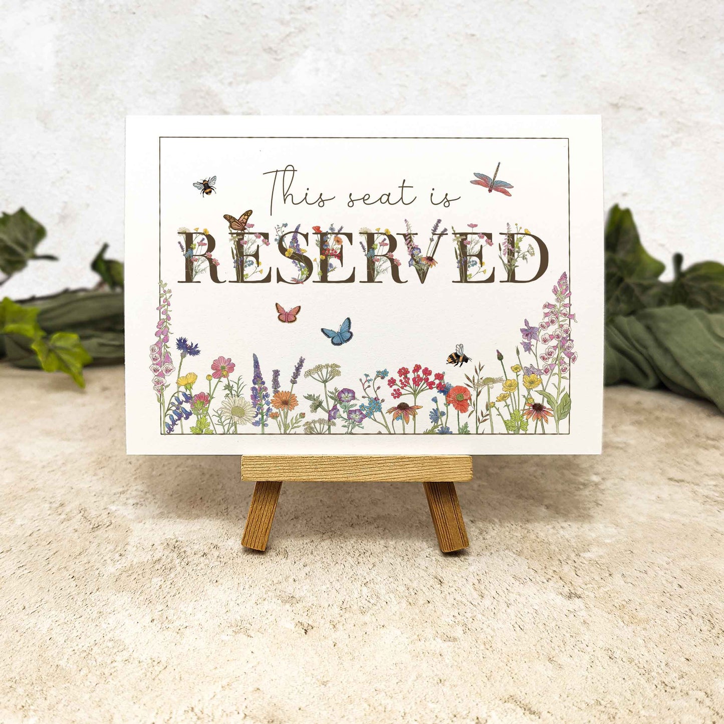 Cottage Garden Floral Reserved Sign