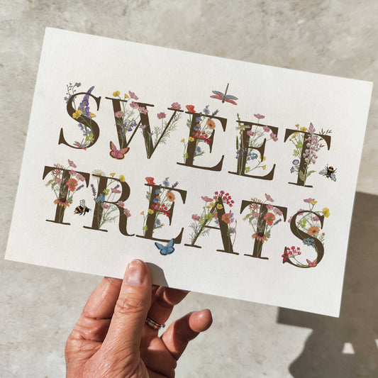 Cottage Garden Floral Sweet Treats Sign