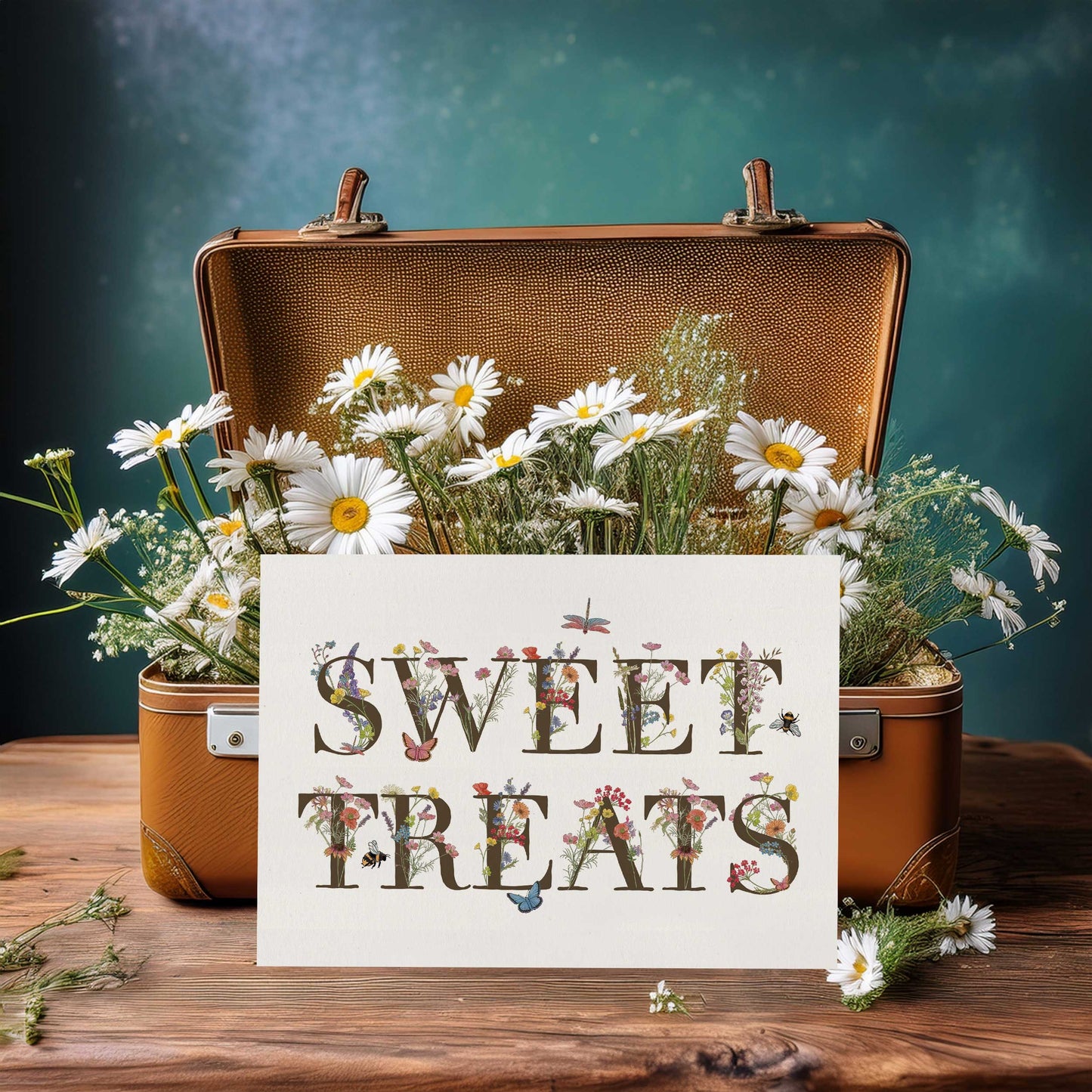Cottage Garden Floral Sweet Treats Sign