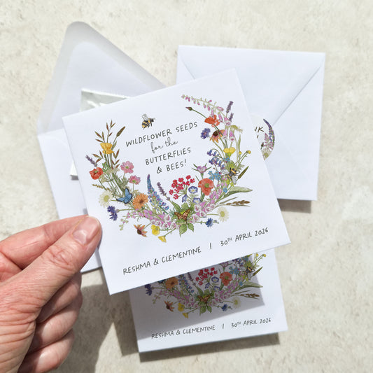 Cottage Garden Seed Packet Favours (Butterflies and bees) (Pack of 10)