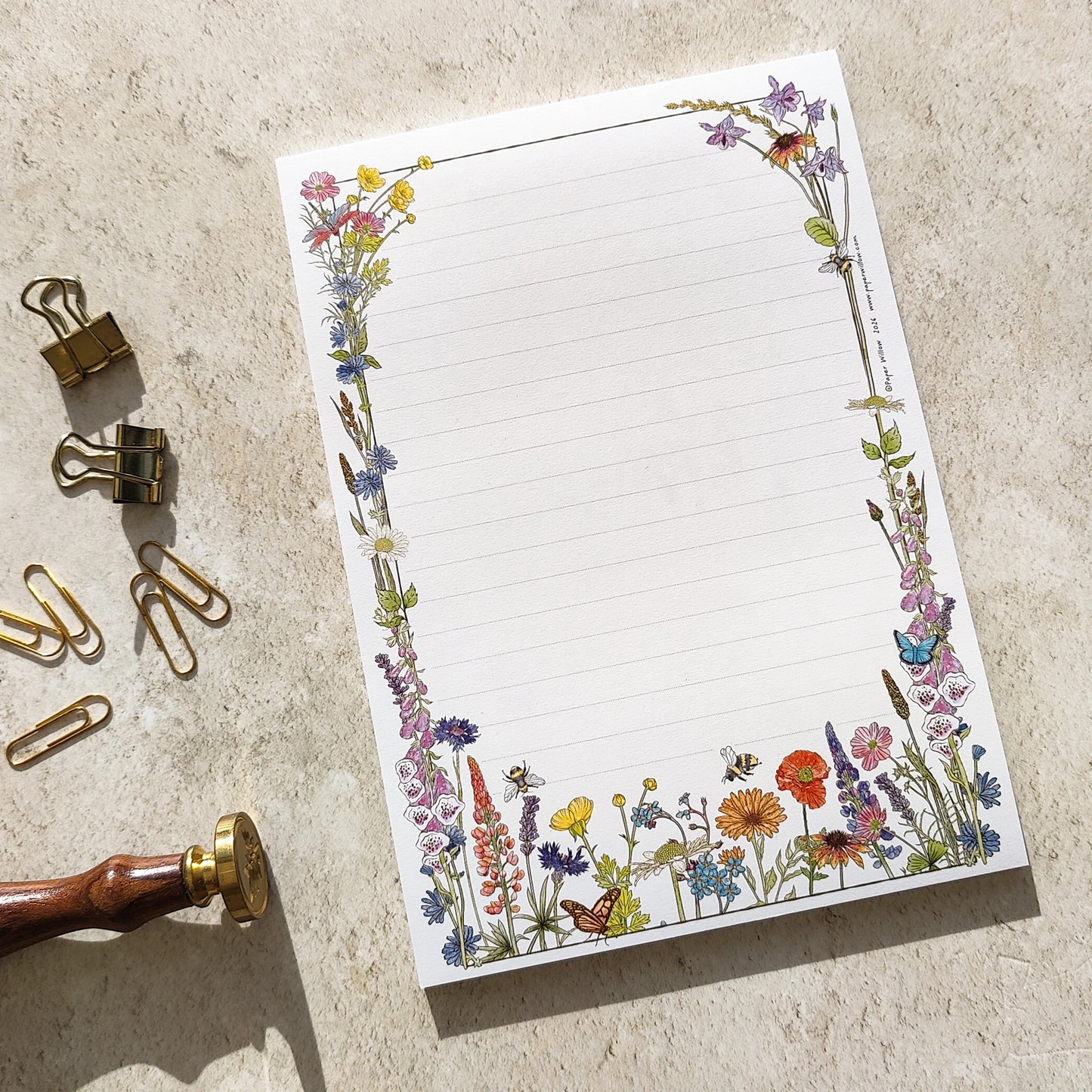 Cottage Garden Wildflower A5 Notepad