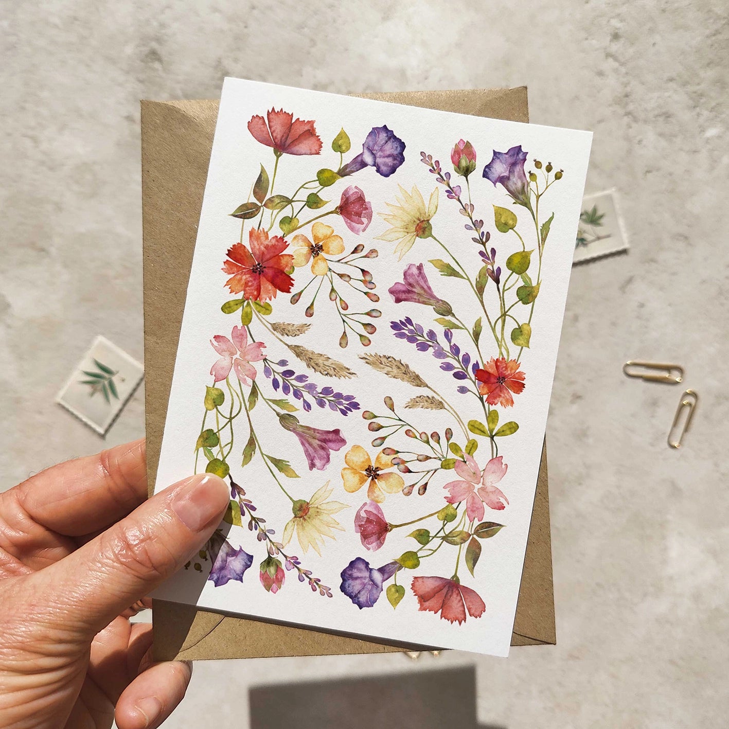 Delicate Wildflower Note Cards & Envelopes