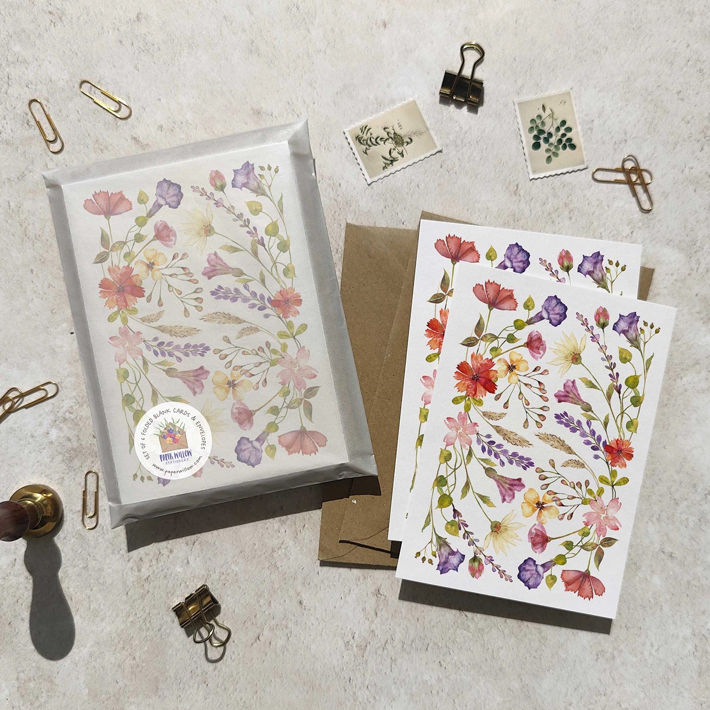 Delicate Wildflower Note Cards & Envelopes