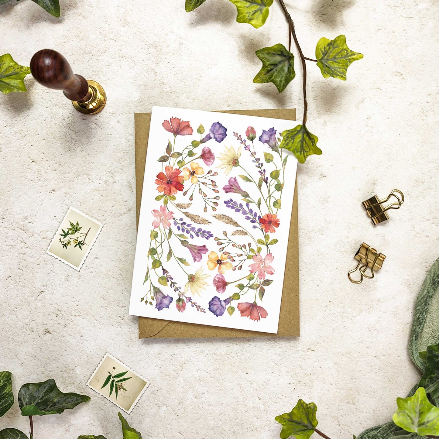 Delicate Wildflower Note Cards & Envelopes