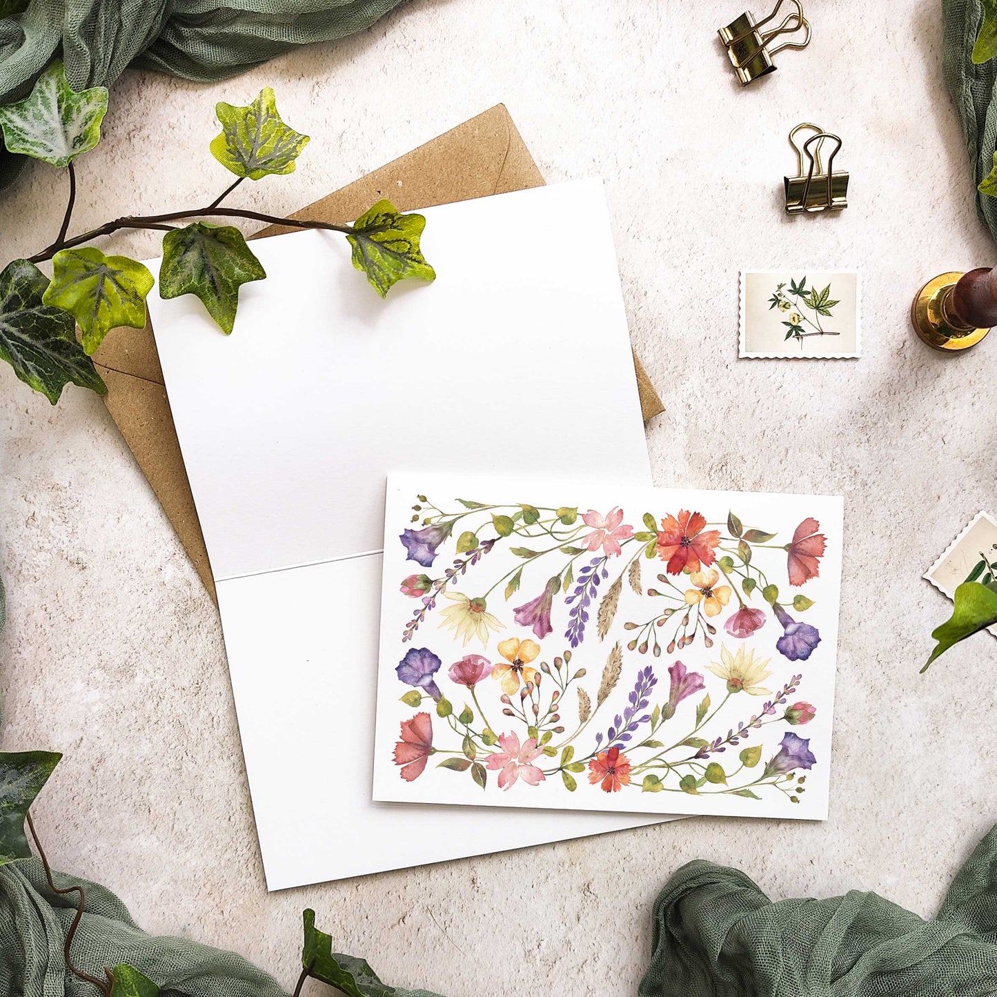 Delicate Wildflower Note Cards & Envelopes