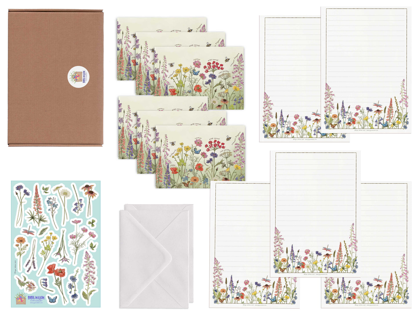 Cottage Garden Deluxe Wildflowers Letter Writing Set