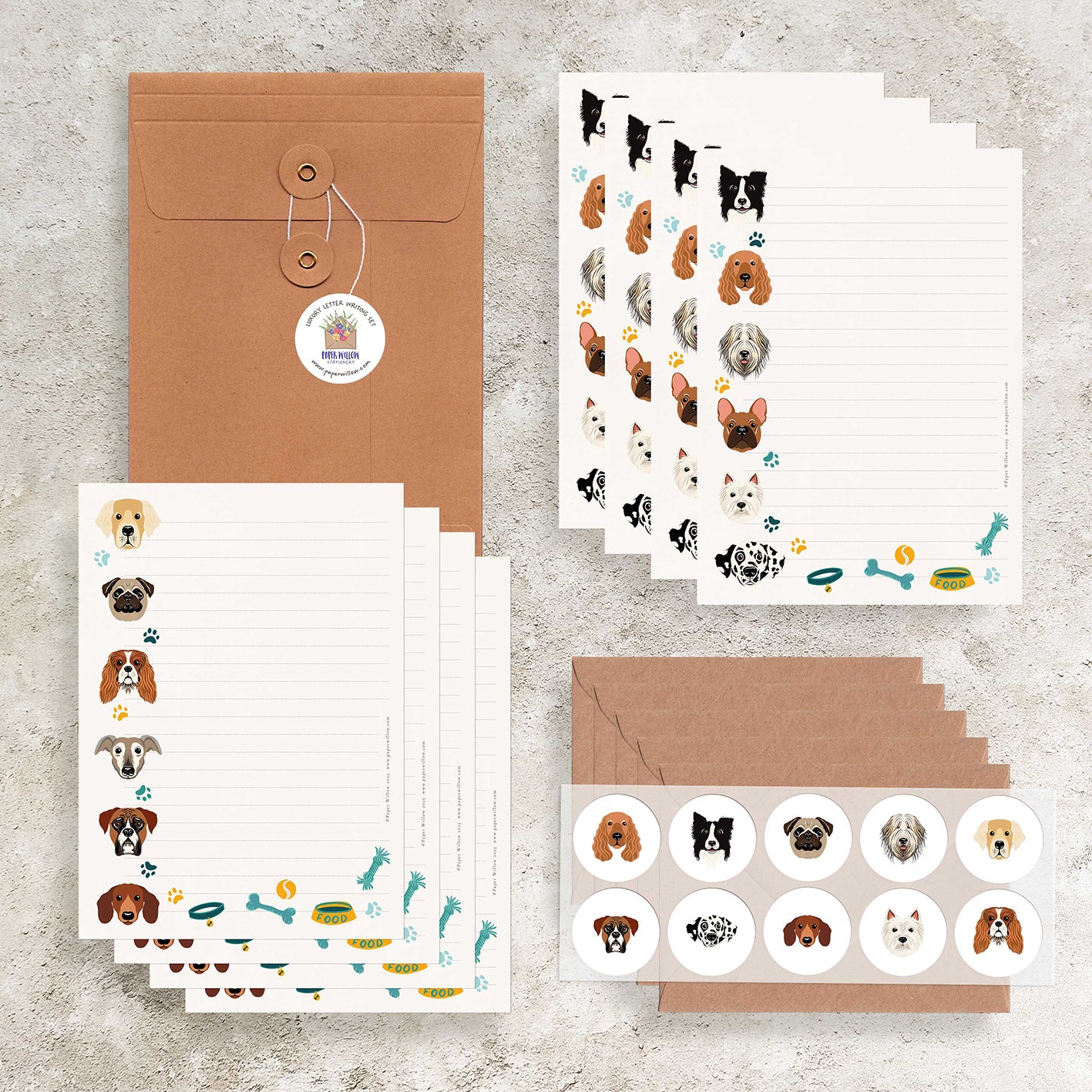 Dog Breeds Letter Writing Set