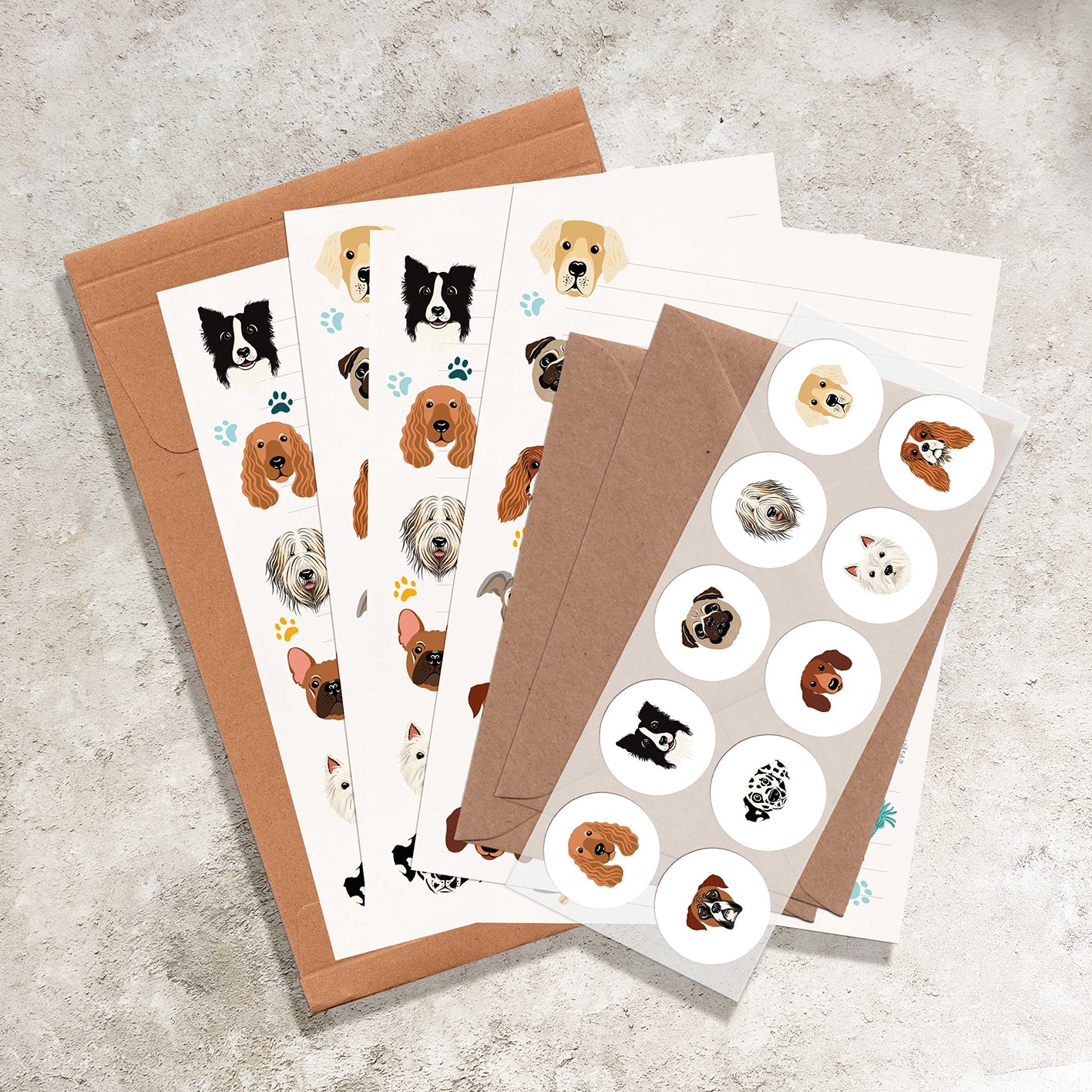 Dog Breeds Letter Writing Set