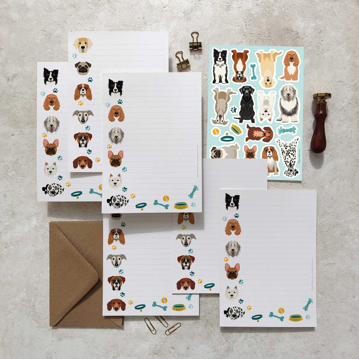 Dog Breeds Letter Writing Set