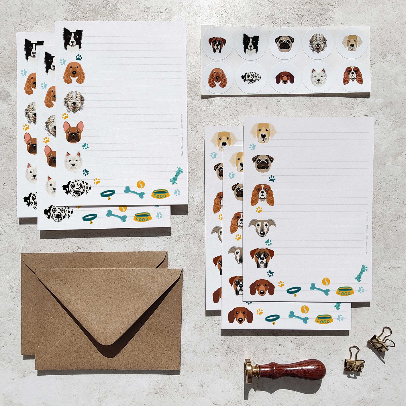 Dog Breeds Letter Writing Set