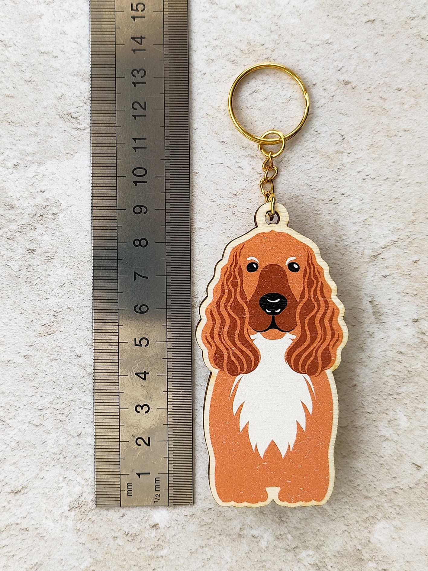 Cocker Spaniel Wooden Keyring