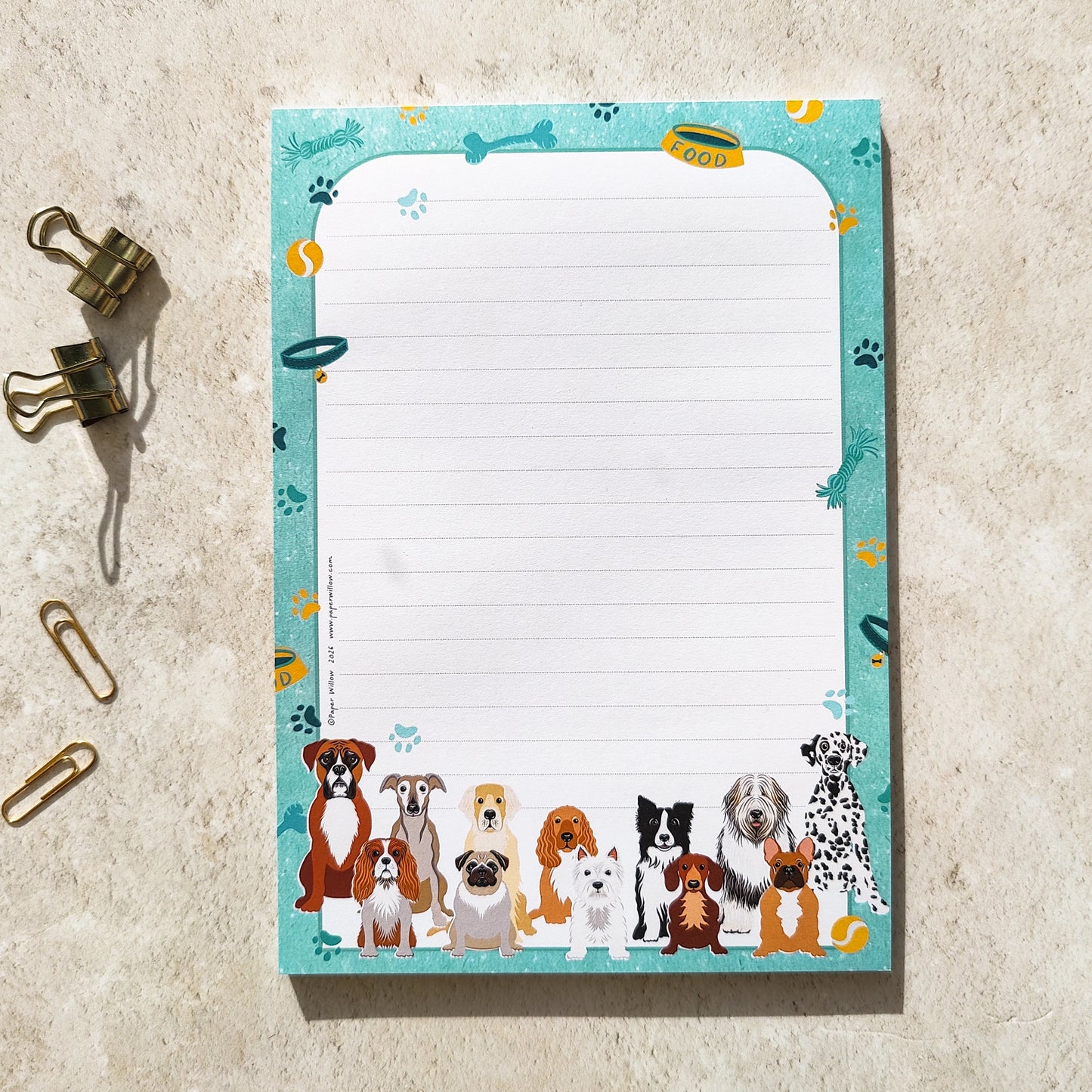 Cute Dog Breeds A5 Notepad