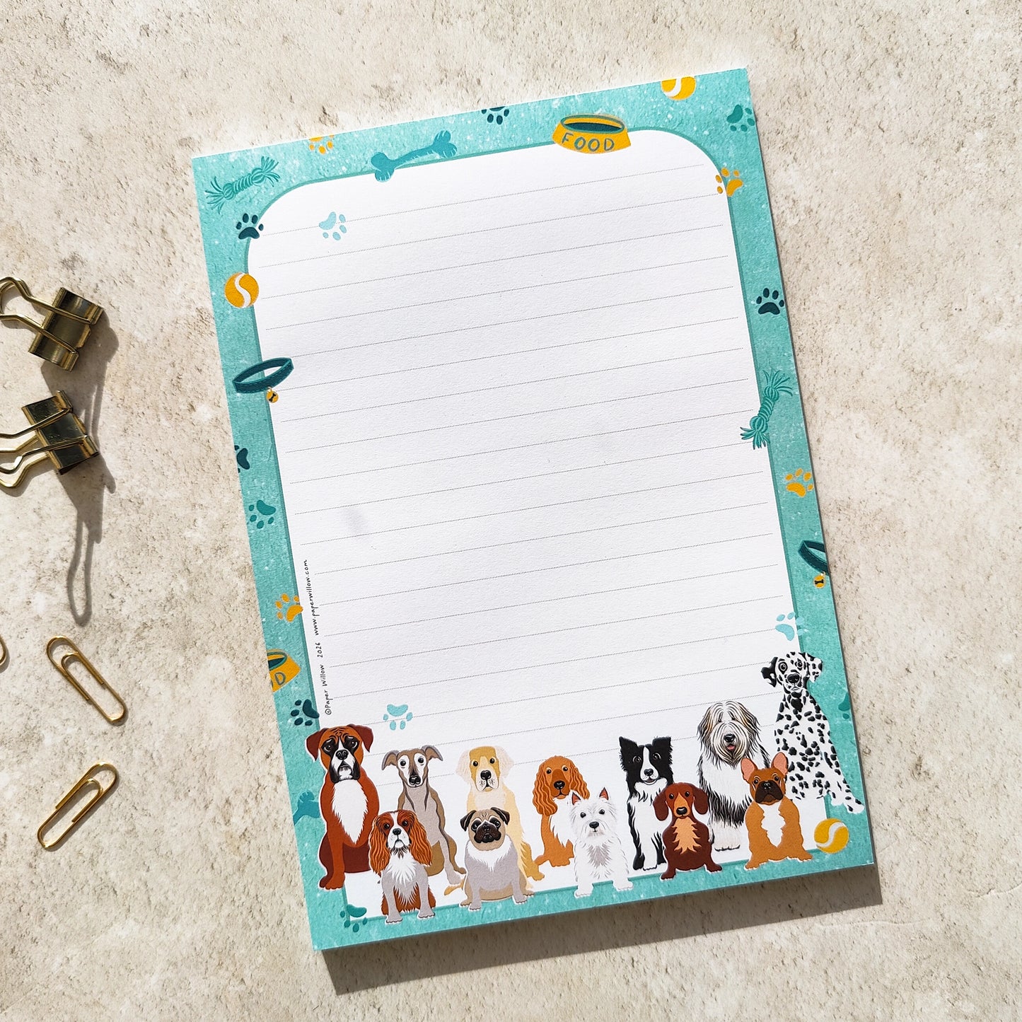 Cute Dog Breeds A5 Notepad