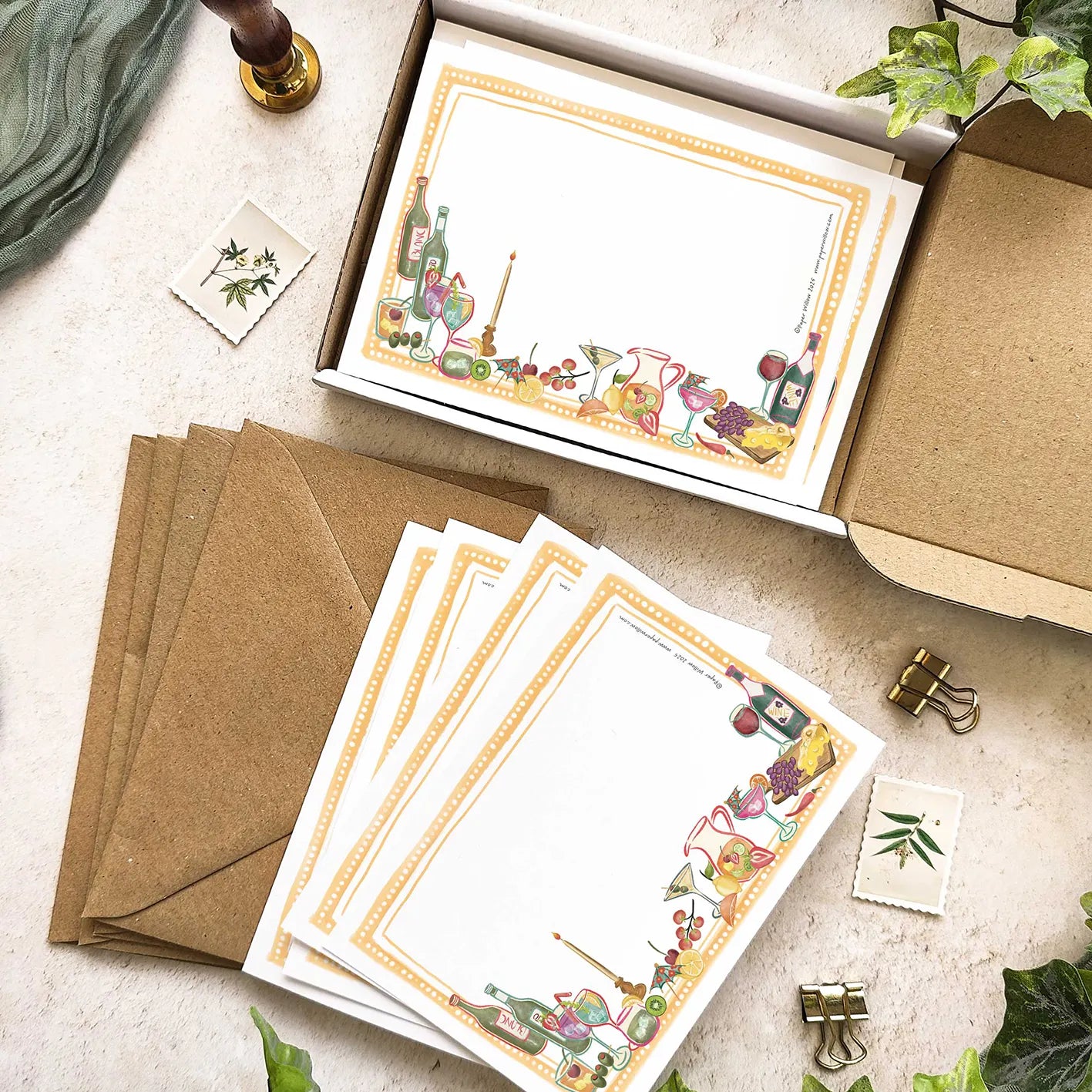Cocktail Party Notelet Gift Set