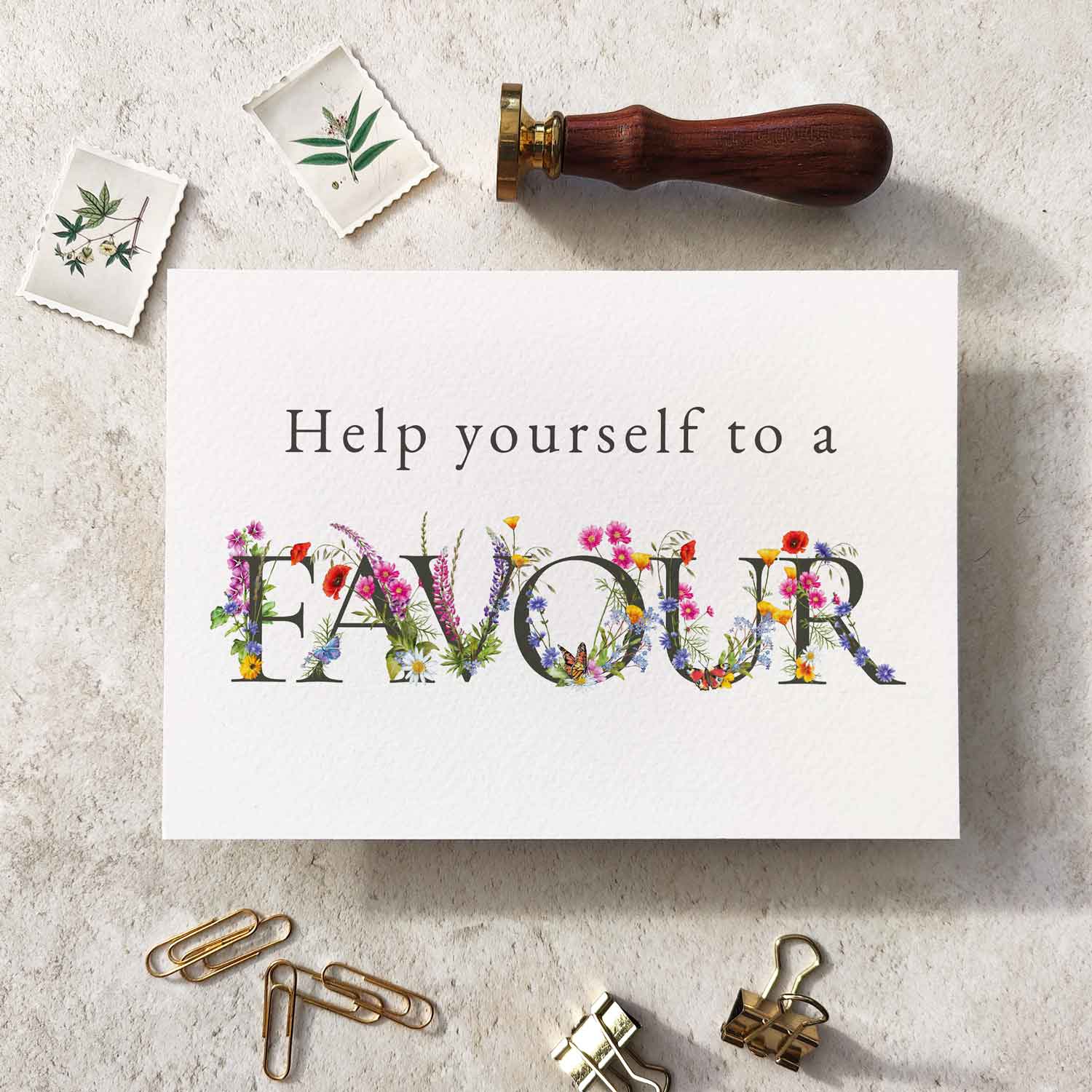 Wildflower Favour Sign Digital File – Paper Willow