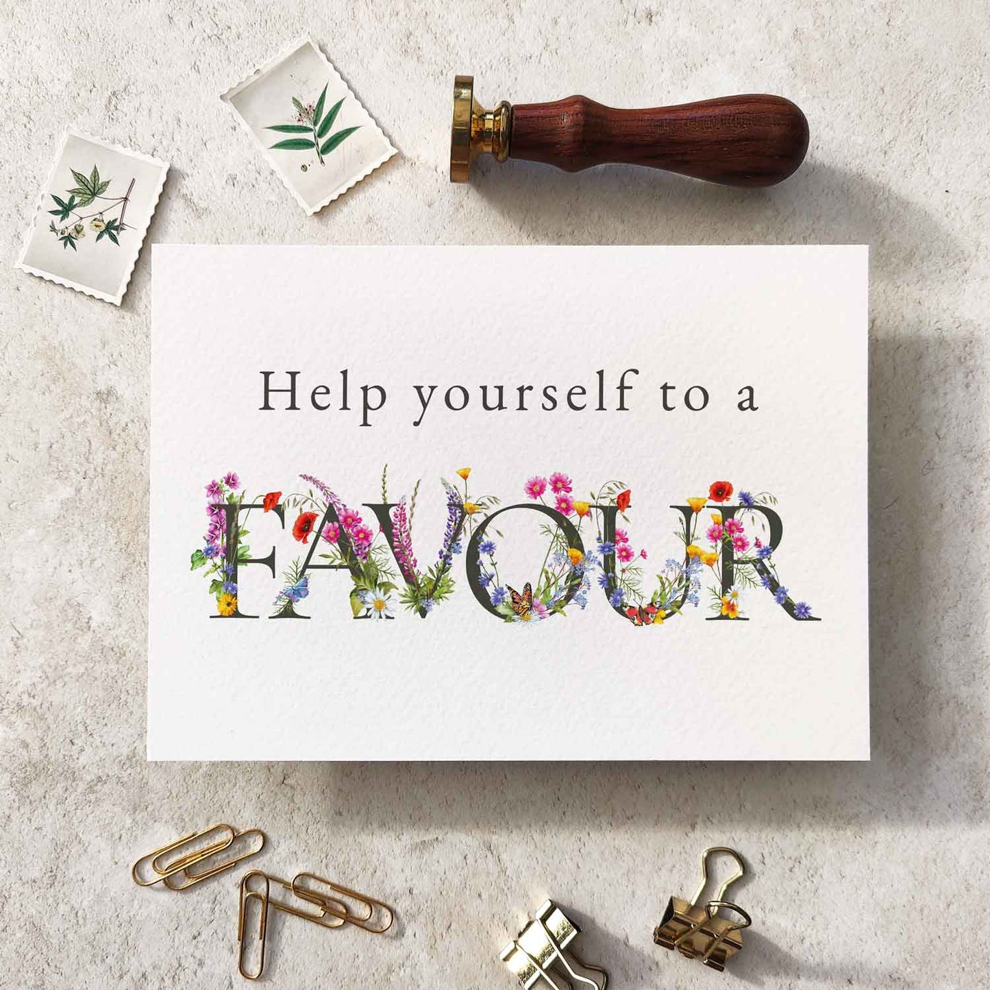 Wildflower Favour Sign Digital File