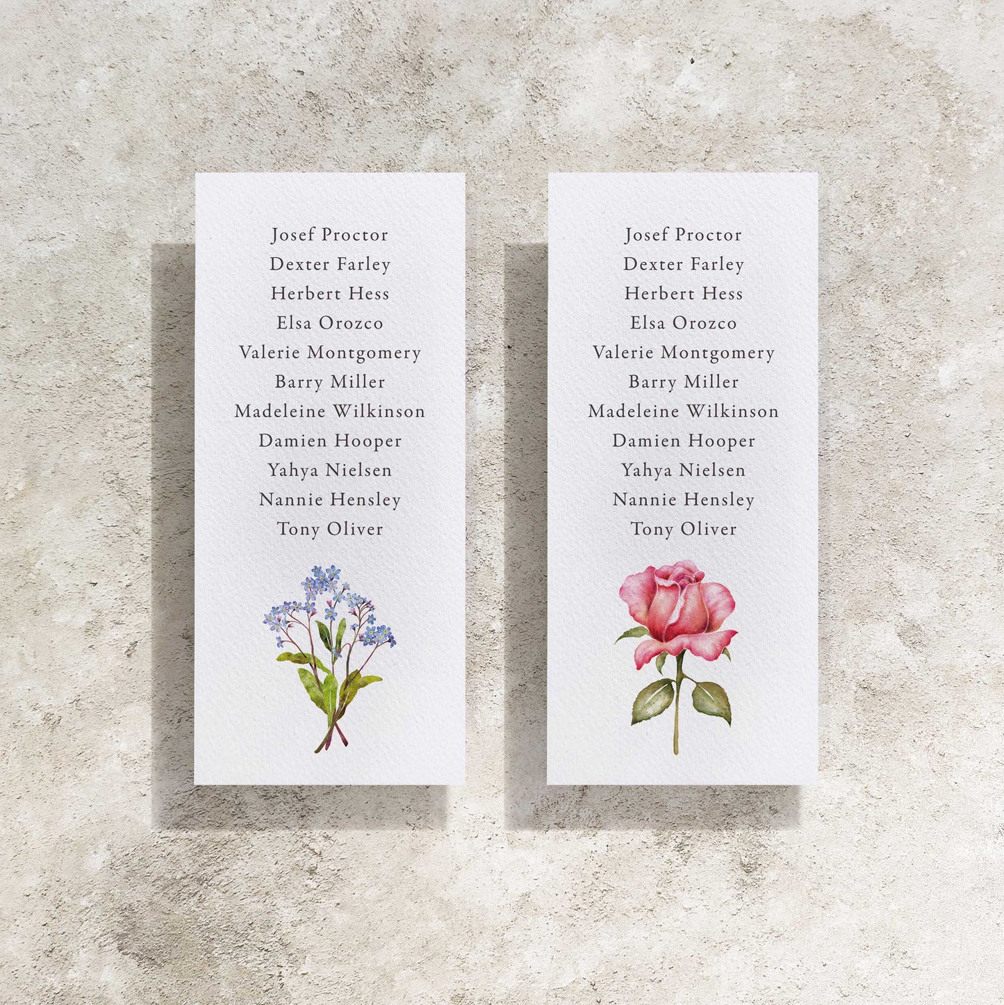 Flower Table Plan Cards Digital Files