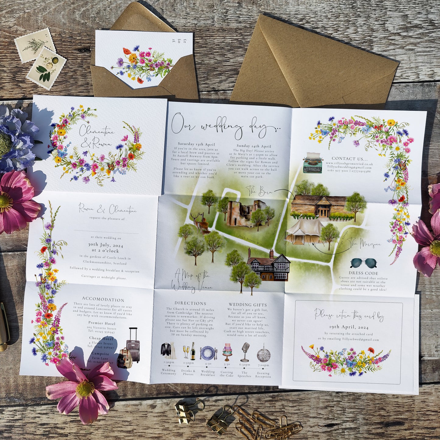 Wildflower Meadow Wedding Invitation Poster