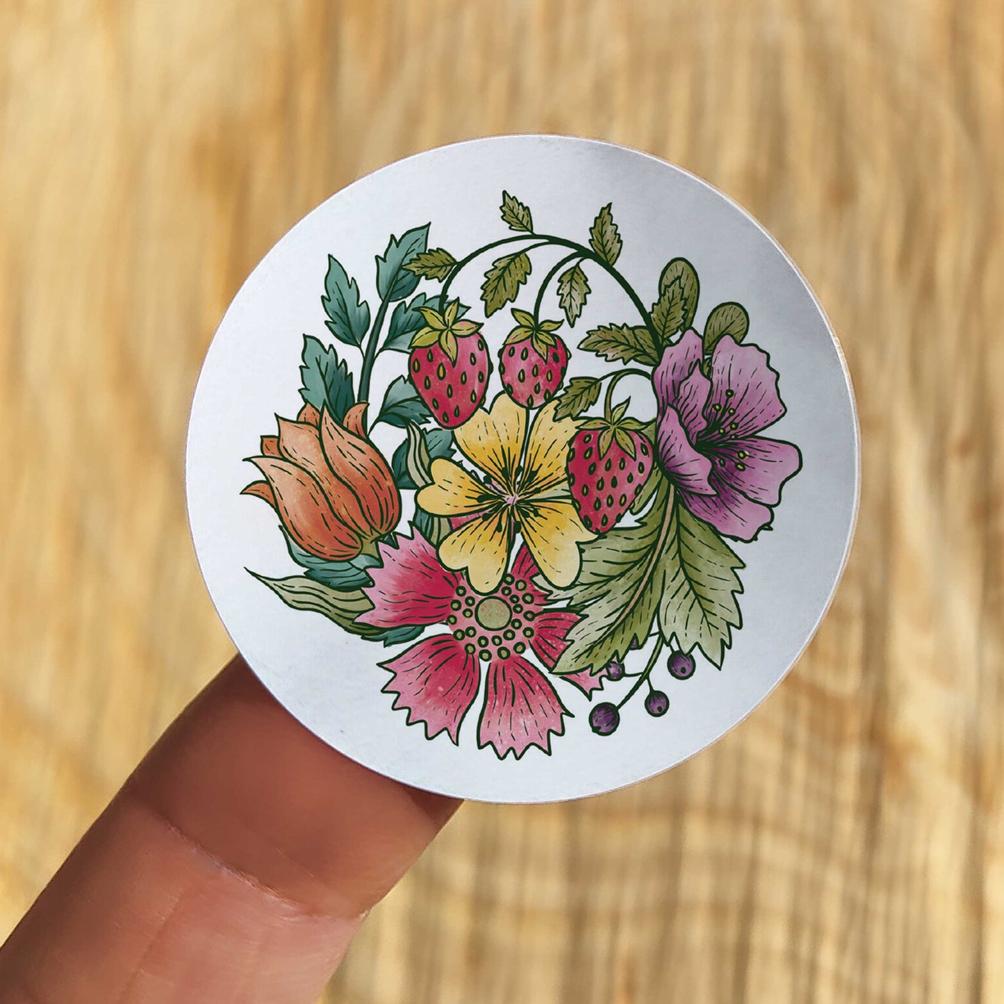 Vintage Retro Floral Stickers (35 stickers)