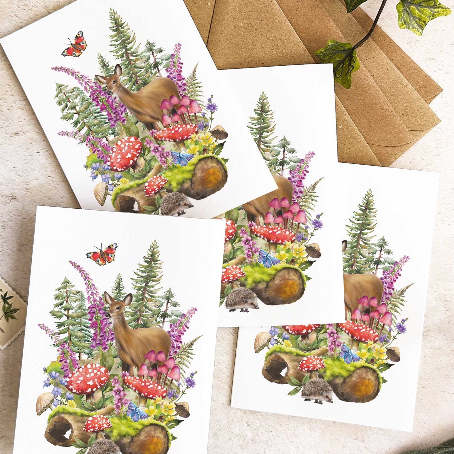 Forest Floor Note Cards & Envelopes