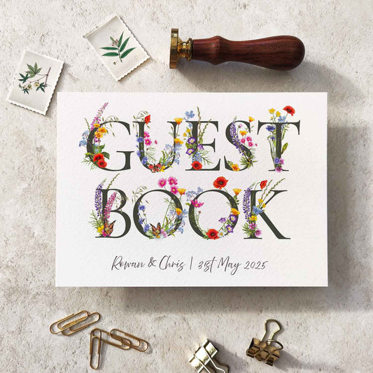 Wildflower Guest Book Sign Digital File