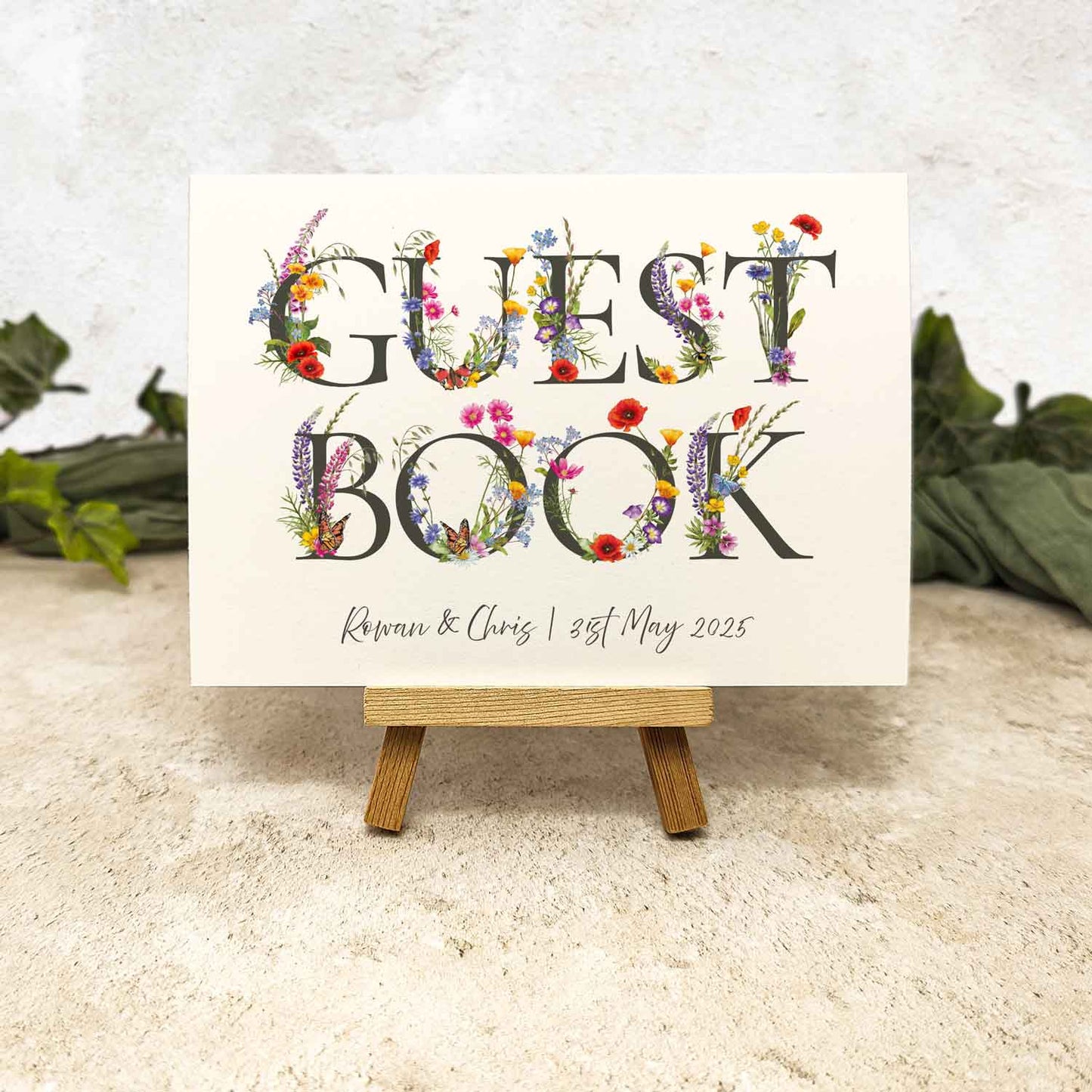 Wildflower Guest Book Sign Digital File