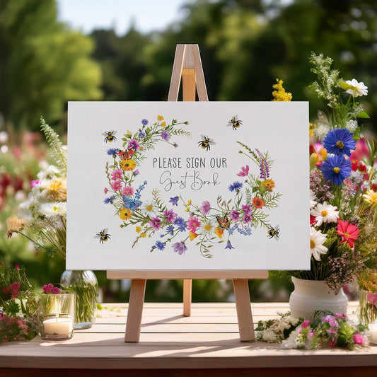 Wildflower Meadow Guest Book Sign