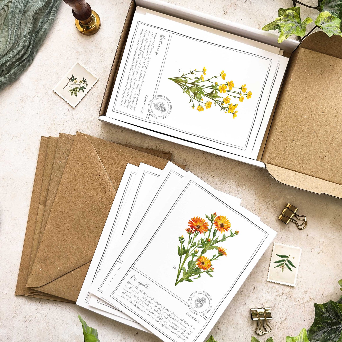 Wildflowers Flat Notelet Gift Set