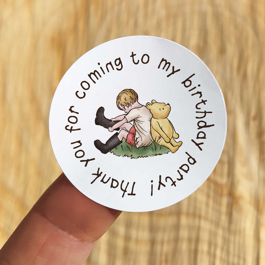 Winnie & Christopher Robin Thank You Stickers (35 stickers)