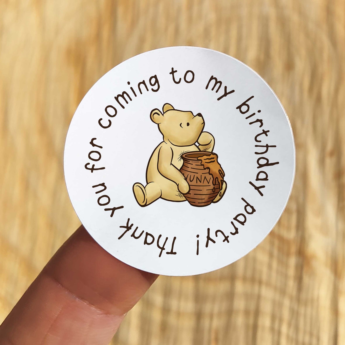 Winnie Hunny Thank You Stickers (35 stickers)