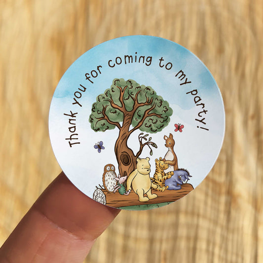 Winnie Tree Thank You Stickers (35 stickers)