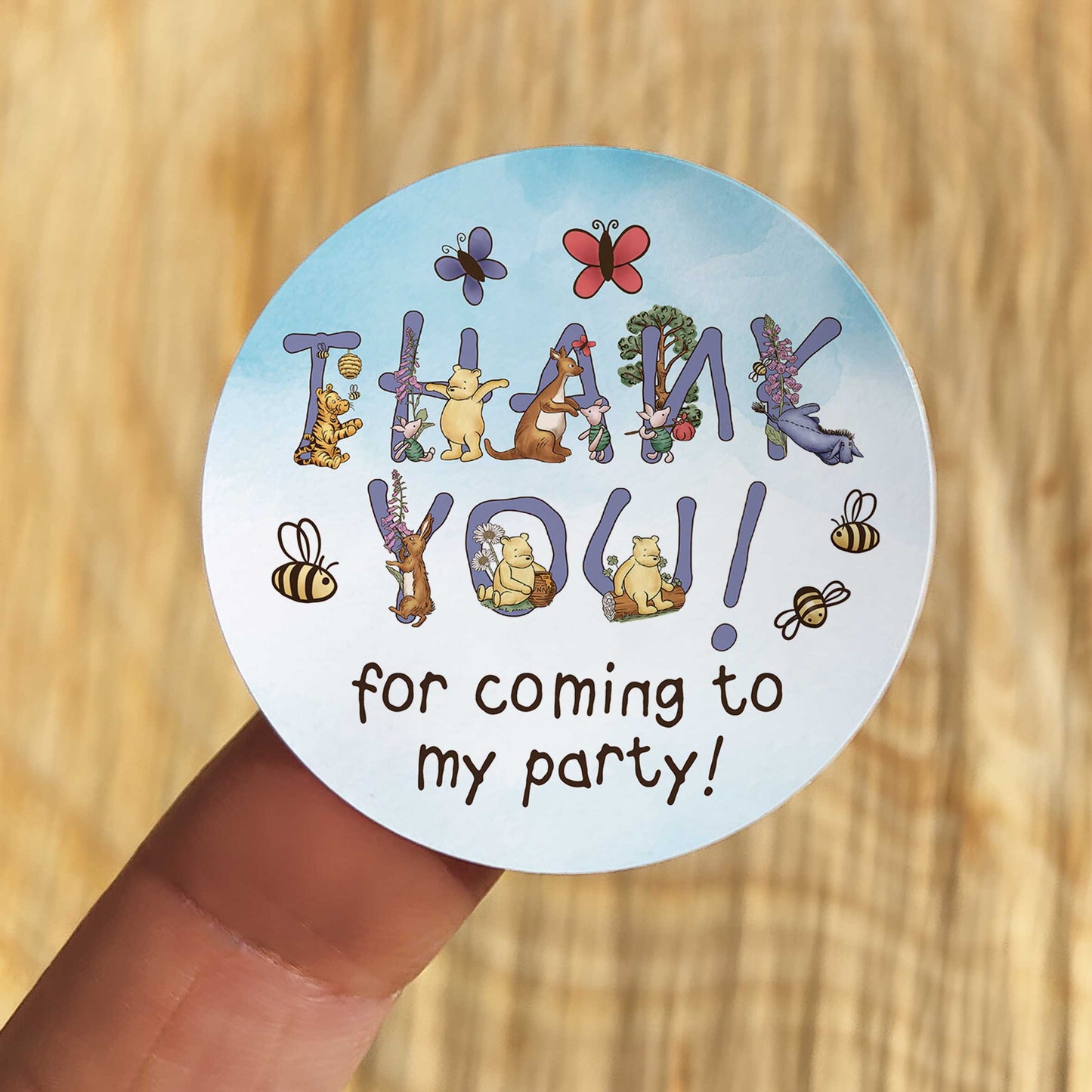 Winnie Letters Thank You Stickers (35 stickers)