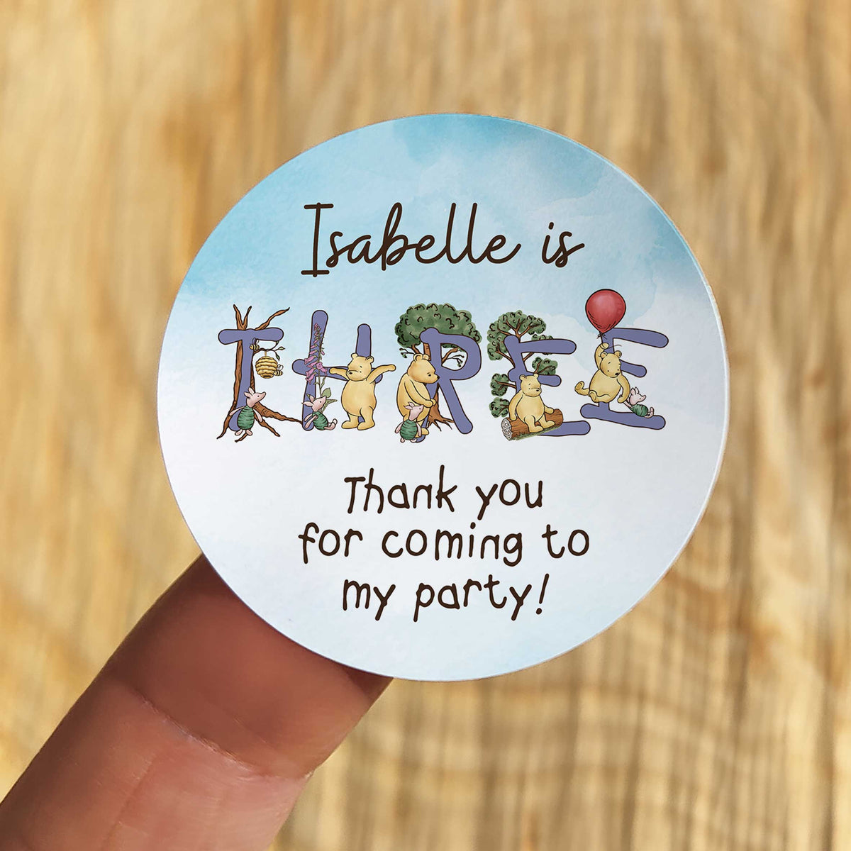 Age Sticker Labels Winnie Personalised Age Stickers (35 stickers) – Paper Willow
