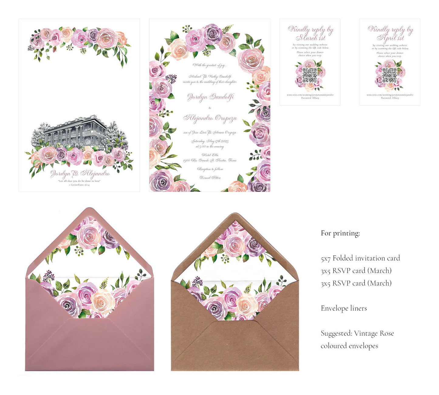 Printed Stationery for Kathy