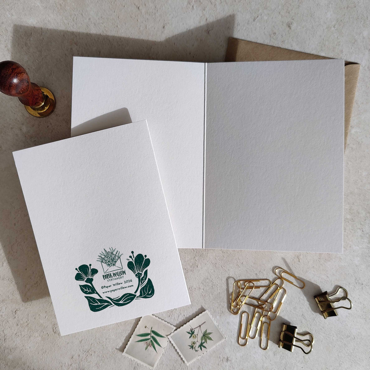 Linocut Floral Bridesmaid Cards