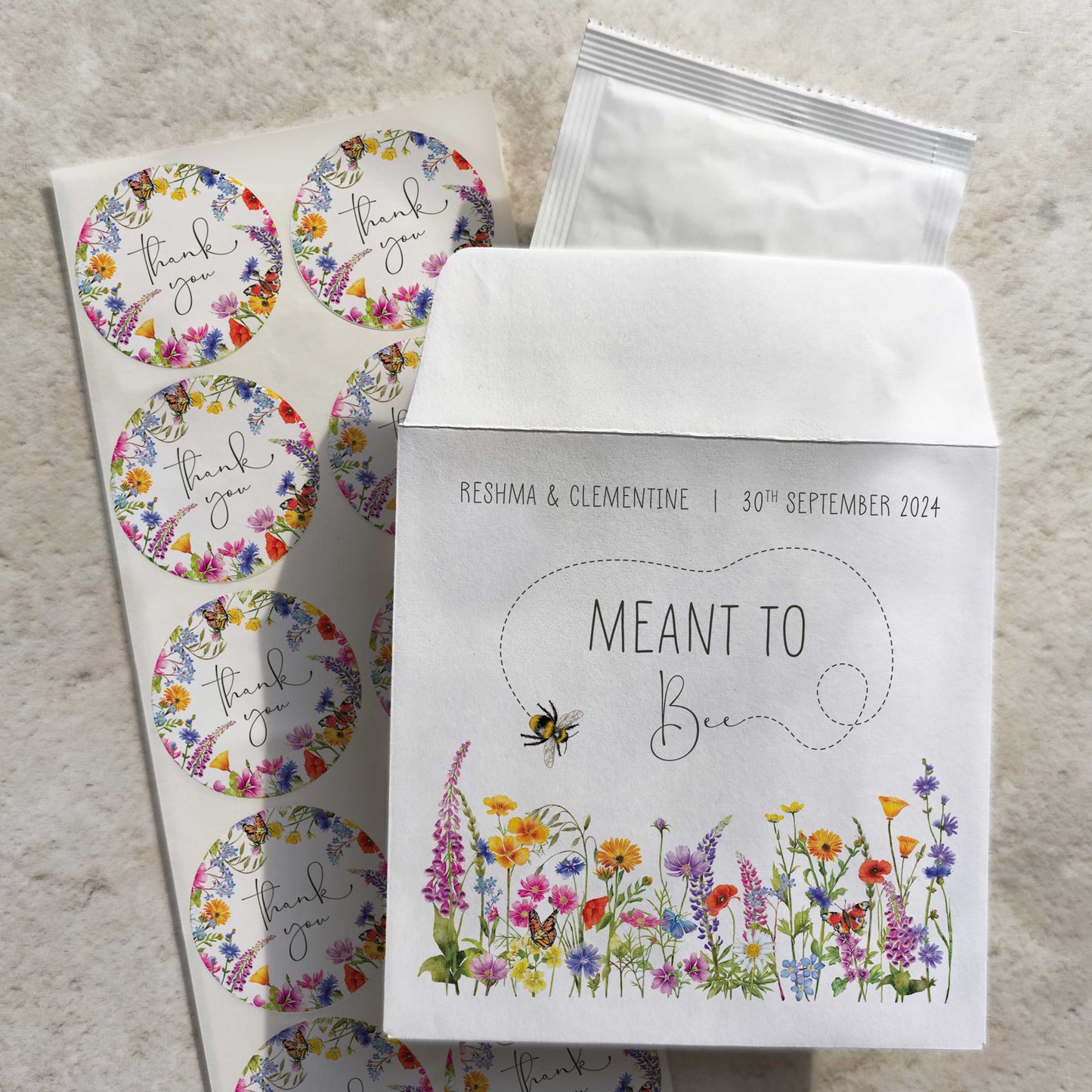 Wildflower Meadow Seed Packet Favours (Meant to bee) (Pack of 10)