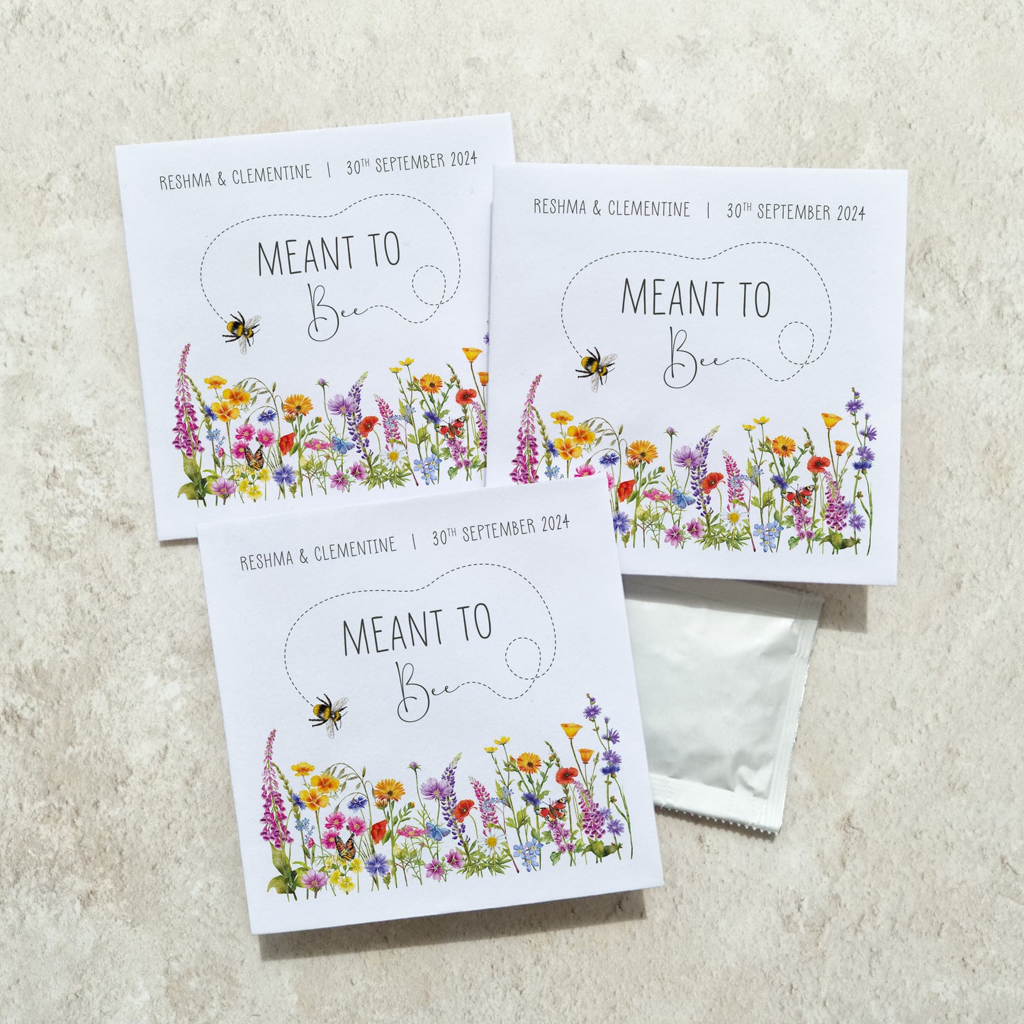 Wildflower Meadow Seed Packet Favours (Meant to bee) (Pack of 10)