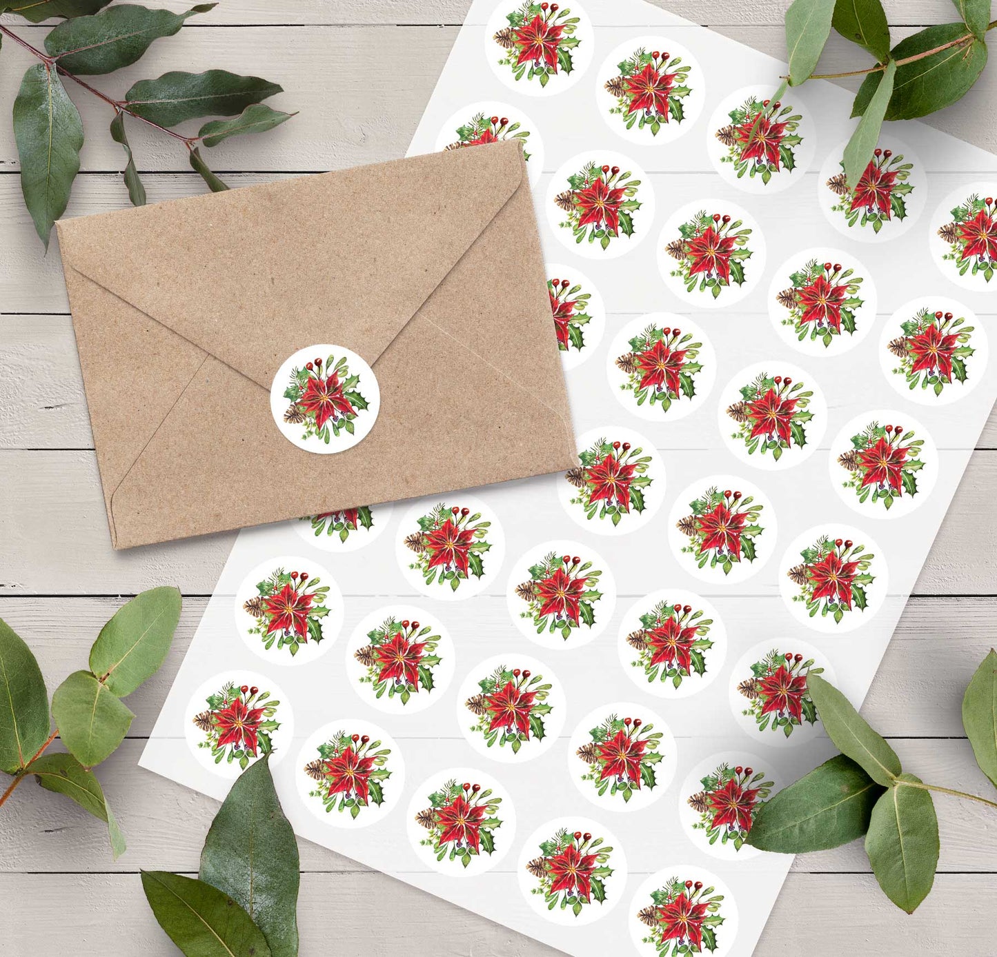 Christmas Watercolour Stickers (35 stickers)