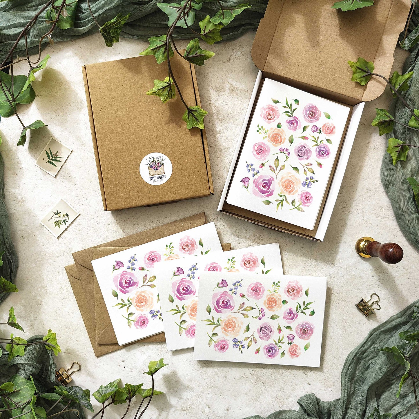 Rose Garden Note Cards & Envelopes