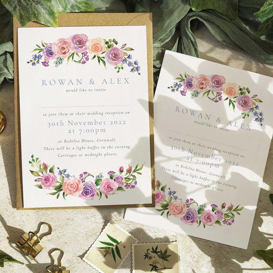 Rose Garden Evening Invitation